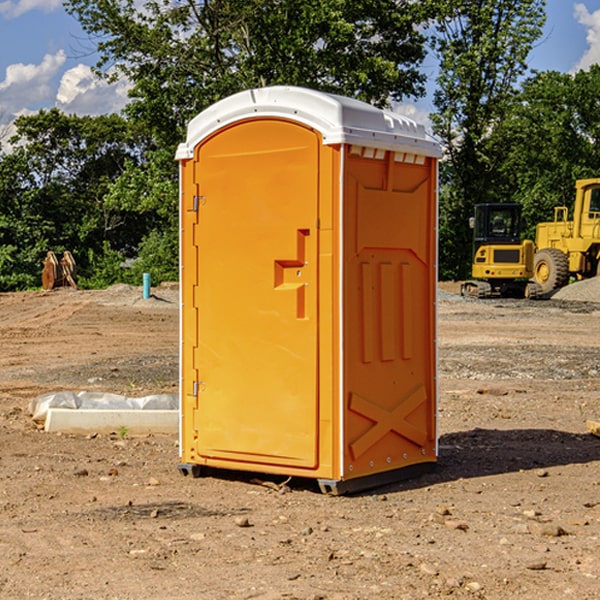 how often are the portable restrooms cleaned and serviced during a rental period in Dewey Arizona